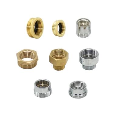 Imagem de 1/5.1 cm 3/10.2 cm 2.5 cm 3/20.3 cm Conector redutor de rosca latão adaptador de torneira de jardim acoplador junta acessórios de irrigação por gotejamento 1 peça (amarelo)