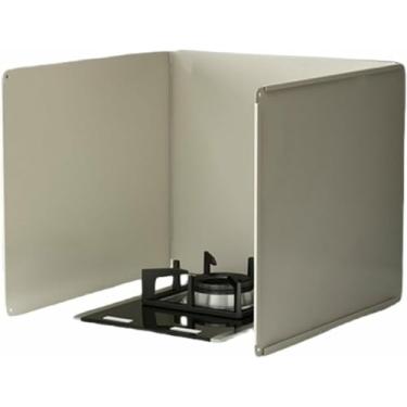 Imagem de Protetor contra respingos de fogão de aço inoxidável, protetor de respingo dobrável de 3 lados, protetor de respingos de óleo gordo lateral do fogão dobrável para frigideira (17,7)