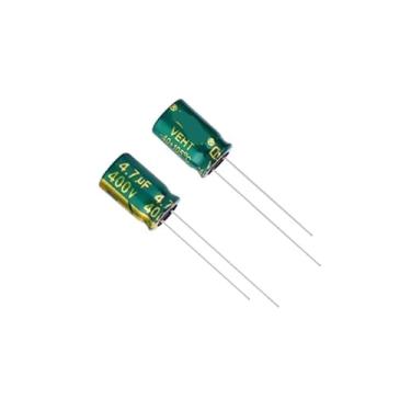 Imagem de 20 peças 400 V4,7UF 8 x 12 mm 8 * 12 mm alta frequência baixa resistência potência placa-mãe capacitores eletrolíticos longa vida útil