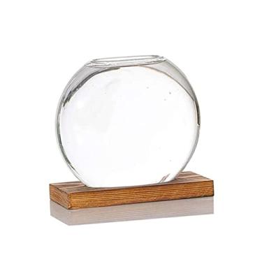 Imagem de Vasos pequenos para plantas modernas decoração de casa de mesa vaso de flores de vidro suporte plantas hidropônicas (cor: 1) (verde)