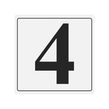 Imagem de PATIKIL Placa grande de metal, 30,5 x 30,5 cm, placa de alumínio, número 4, sinalizador, estacionamento, resistente ao clima, para uso interno e externo