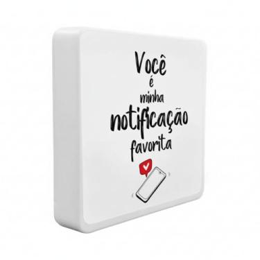 Imagem de Luminária Box Slim Minha Notificação Preferida USB, LED 5W, 20x18x5 cm, Bivolt, Polietileno, Cabo 1,2m