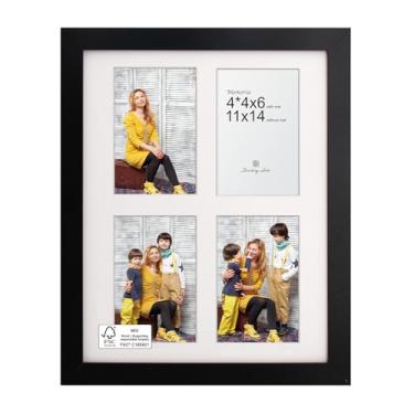 Imagem de Porta-retratos com colagem de 10 x 15 cm com acrílico – serve para quatro fotos de 10 x 6 ou para usar como uma moldura de 28 x 35 cm – Coleção Memoria – Molduras de colagem para exibição de parede