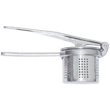 Imagem de Espremedor de Batata em Alumínio 21cm – Amassador Manual Multiuso, Resistente, Leve, Ideal para Purê, Legumes, Mandioca e Frutas