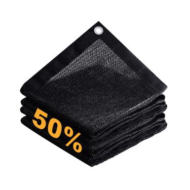 Imagem de DIFY 3 × 6 pés, tecido de sombra 50% tecido de sombra com ilhós, armadilha de malha externa preta para cobertura de plantas de jardim, estufa, galinheiro, rede preta para pátio