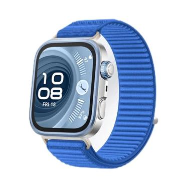 Imagem de Compatível com as pulseiras de tecido da série Huawei Fit3/Fit4/Fit4 Pro, feitas de nylon, com um sistema dinâmico de argolas, proporcionando um ajuste confortável e confortável e portabilidade leve