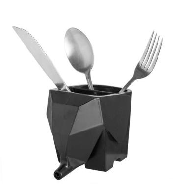 Imagem de Escorredor de Talheres Elefante - Diversas Cores - Rainbow, Preto