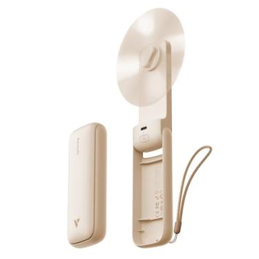 Imagem de Aecooly Ventilador portátil fino, ventilador portátil fino, mini ventilador pessoal recarregável por USB [tempo máximo de resfriamento de 17h], ventilador de bolso dobrável pequeno alimentado por