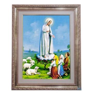 Imagem de Quadro - Nossa Senhora de Fátima - 52 cm x 42 cm - SJO Artigos Religio
