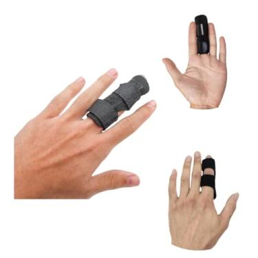 Imagem de Kit 2 Talas Dedo Em Gatilho Martelo Deformidades Lesoes Suporte Dedos Punho Tala De Dedo Mindinho Polegar Tenossinovite
