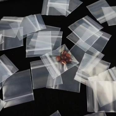 Imagem de 200 unidades de sacos de armazenamento de plástico transparente, zíper autovedante reutilizável de 4,8 x 6,8 cm para itens pequenos, ideal para armazenamento diário da família em casa e pacote