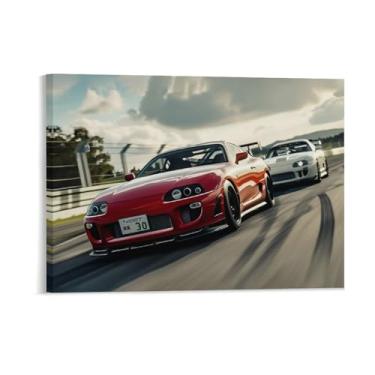 Imagem de HouLaiZhe Jdm Car S15 Vs Sup Extreme Speed Sports Posters Tela Estética Decoração de Parede Pintura de Parede Impressões Sala de Galeria Decoração de Parede para Quarto Sala de Estar Escritório 18 x