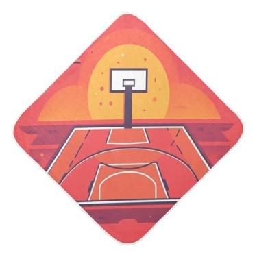 Imagem de STAYTOP Toalhas de bebê com capuz de musselina de quadra de basquete de desenho animado, toalha de banho super macia, toalhas de banho absorventes para banho recém-nascido unissex 76 x 76 cm