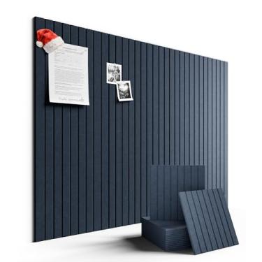 Imagem de Fluxynara Quadro de avisos grande de feltro 122 cm x 91 cm Alternativa para quadro de cortiça - pacote com 12 com 70 abas adesivas removíveis seguras, quadros de cortiça para paredes, quadro de