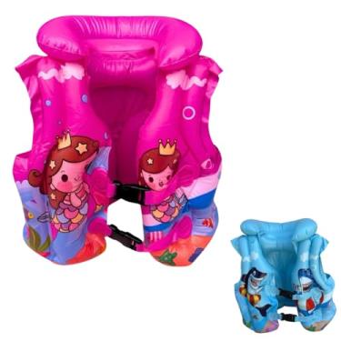 Imagem de Colete Infantil Tamanho M Boia Infantil Salva Vidas Inflável Piscina Praia Natação Kids Braço
