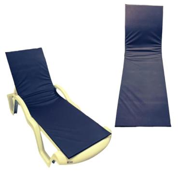 Imagem de Colchonete Almofadado De Espreguiçadeira Para/Praia/Piscina Azul Marinho