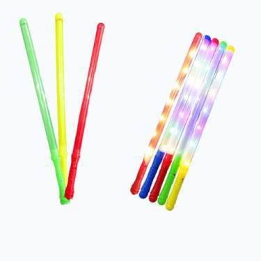 Imagem de KIT Bastão de Led Luz Neon Varinha Plástico Pisca Formaturas Festas(20)