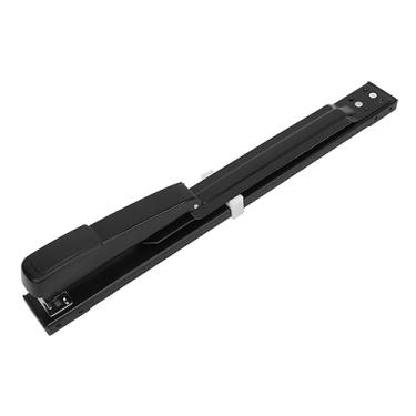 Imagem de CUOFYUNL Grampeador de braço longo preto, 20 folhas, capacidade, metal de alta resistência, estável, grampeador de escritório para desktop, escritório familiar
