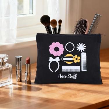 Imagem de Bolsa de cosméticos de cabelo para mulheres, prendedores de cabelo, acessórios, bolsa de maquiagem com zíper, filha, mãe, presente de aniversário, Natal para amigas e irmãs, bolsas organizadoras