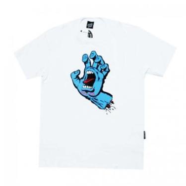 Imagem de Camiseta Santa Cruz  Screaming Hand Front - Branco/Azul-Masculino