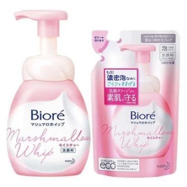 Imagem de Bioré Marshmallow Whip Moisture Kit – Sabonete Líquido Facial 150ml + Refil 130ml Kit-Unissex
