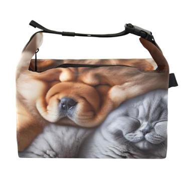 Imagem de TSENQUE Lancheira feminina Chow Chow Chow, reutilizável, lancheira para trabalho, rosa, fofa, térmica, isolada para adultos