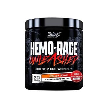 Imagem de Pré-Treino Ultra-concentrado Alta Estimulação Hard Core Hemo-Rage Unleashed 180g - Nutrex Research-Unissex