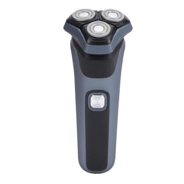 Imagem de ZJchao Aparador de Barba Elétrico Profissional IPX7 LED Lâminas Flutuantes 3D Bateria de Longa Duração Carregamento Rápido para Homens Aliciamento Viagens ABS Preto (Versão em inglês)