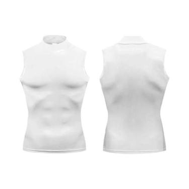 Imagem de Camiseta Sem Mangas De Compressão Masculina, Secagem Rápida, Decote Em