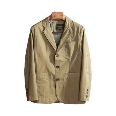 Imagem de Blazer Elegante Estilo Italiano Para Homens Tamanho Grande Casual Slim