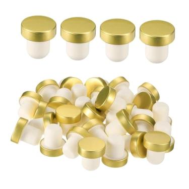 Imagem de Fenteer Conjunto de 36 rolhas de vinho reutilizáveis ​​para manter o champanhe fresco, vedando garrafas de bebidas, Ouro