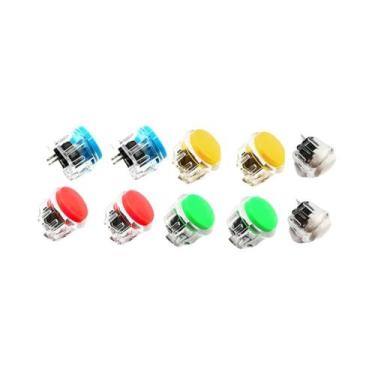 Imagem de Botão De Pressão Transparente De 30mm 24mm 10PCS Para Máquina De Jogo 