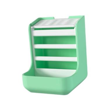 Imagem de Generic Suporte para feno para coelhos, comedouro leve e portátil, dispensador de ração para porquinhos-da-índia e coelhos, minimizando o desperdício, Verde