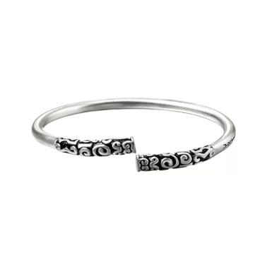 Imagem de Luckstick Pulseira Black Myth, pulseira de aço inoxidável com padrão gravado intrincado, símbolo de boa sorte, pulseira Wukong para homens/mulheres