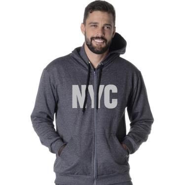 Imagem de Moletom Aberto Estampa New York City Masculina-Masculino