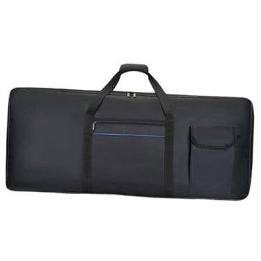 Imagem de oshhni Bolsa para teclado de 61 teclas, bolsa para armazenamento de piano elétrico, impermeável, espessa e, com alça, estojo portátil para transporte, Médio