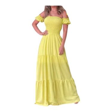 Imagem de Vestido Longo Ciganinha Lastex Chá revelação Praia Pré wedding Anivers