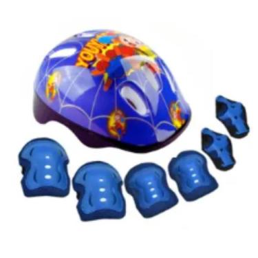 Imagem de KIT Proteção Infantil Skate Bike Patins Patinete Azul - Zein