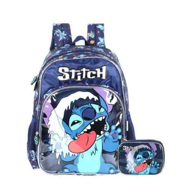 Imagem de Kit Lilo Stitch Mochila Costas + Estojo Box Menino Original - Luxcel, 