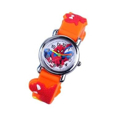 Imagem de Relógio Infantil De Desenho Animado Do Homem-Aranha Com Pulseira De Bo