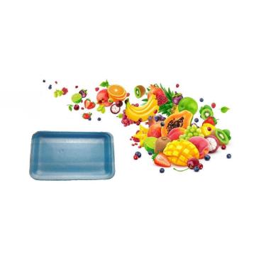 Imagem de 400 Bandeja De Isopor Azul B04 Rasa - 26X14X1,4Cm  1Pct 