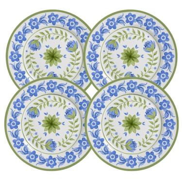 Imagem de Jogo De Pratos Raso Cerâmica 29Cm Kit 4 Pcs Naples Alleanza