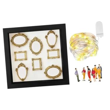 Imagem de shamjina Caixa de Silhuetas para Mini Museu DIY com Moldura para Mini Figuras, Caixa de Exibição de Lembranças, Moldura Preta