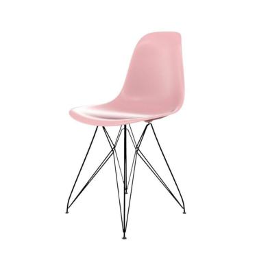Imagem de Cadeira Eames Eiffel Rosa  Base Preta