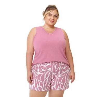 Imagem de Pijama Plus Size Blusa Regata e Short Estampado Zee Rucci-Feminino