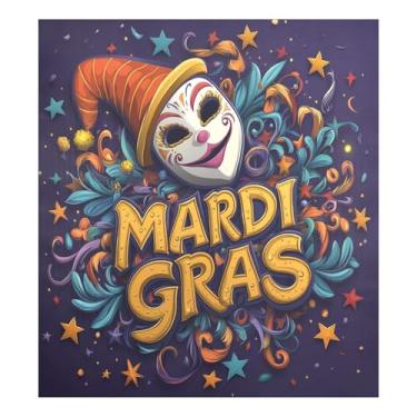 Imagem de Blueangle Máscara colorida de carnaval para lava-louças, capa frontal para lava-louças, adesivos de eletrodomésticos, adesivos de eletrodomésticos, 58 cm C x 66 cm, adesivo magnético decorativo (61)