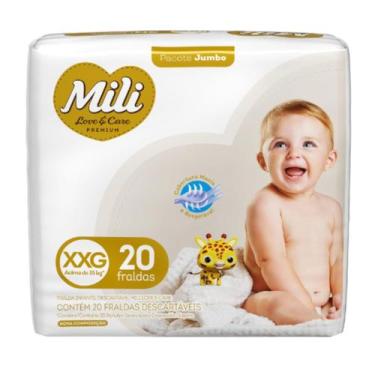 Imagem de Fralda Love & Care Jumbo XXG C/20 - Mili