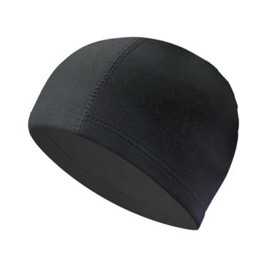 Imagem de Generic Touca de Natação em Tecido, Touca de Banho Portátil, Ajustável para Cabelos Longos e Curtos, Unissex, Respirável, Ideal para Piscina e Férias, Preto