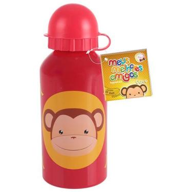 Imagem de Squeeze Inox Bichinhos 400ml Infantil - Macaco Vermelho - Art House Ki