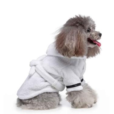 Imagem de Toalhas de microfibra para cães para secar cães grande toalha de secagem para cães médio pequeno roupão absorvente casaco personalizado roupão de banho com capuz roupas de gato macio e confortável
